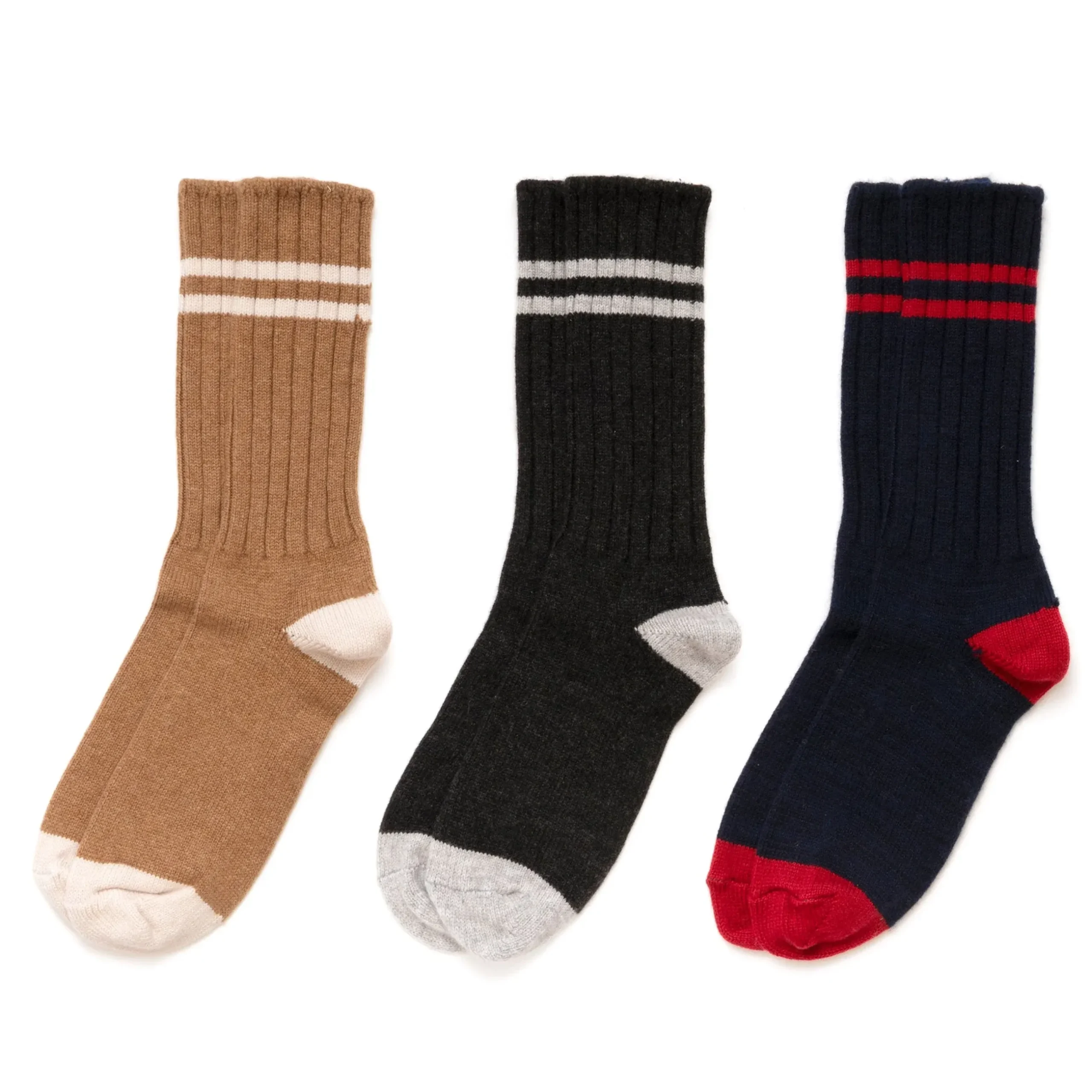 American Trench Cashmere Double Stripe Socks>J. W. Hulme Co New