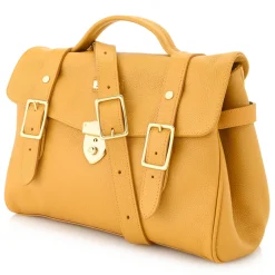 Blair Lock Satchel Pebble Leather><noscript><img width=