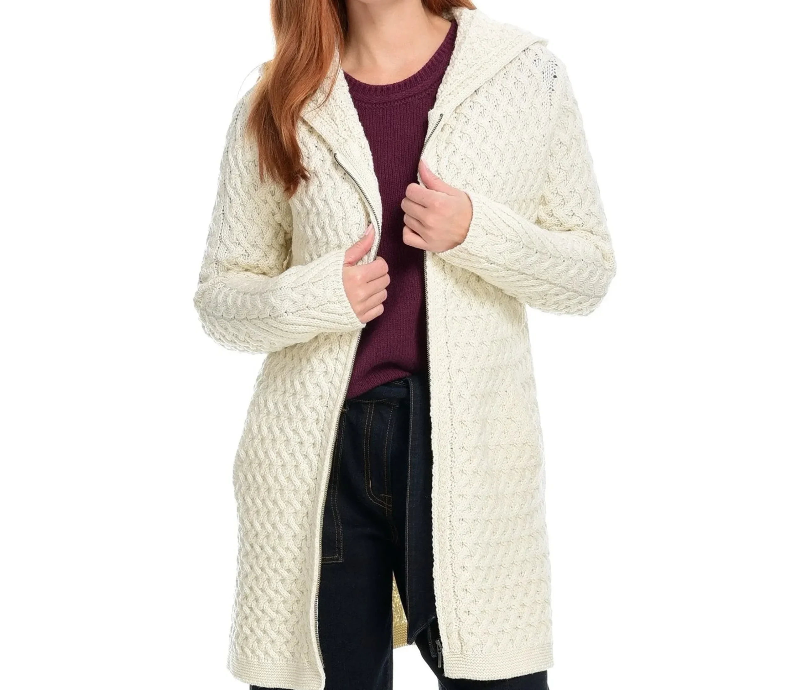 Irelandseye Coolquay Trellis Hooded Sweater>J. W. Hulme Co Discount