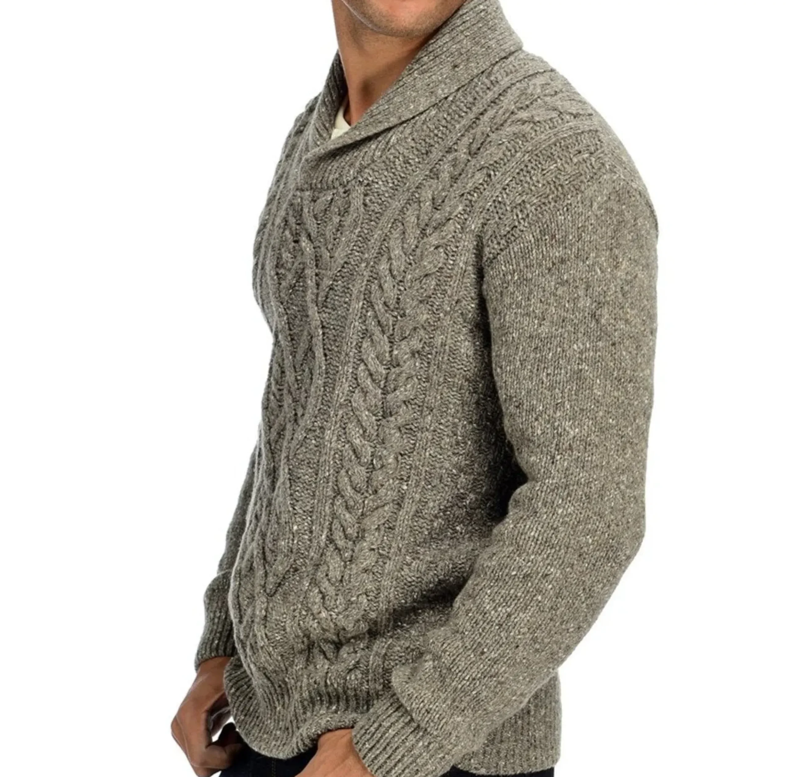 Irelandseye Knitted Clonard Shawl Collar Cable Pullover>J. W. Hulme Co Outlet