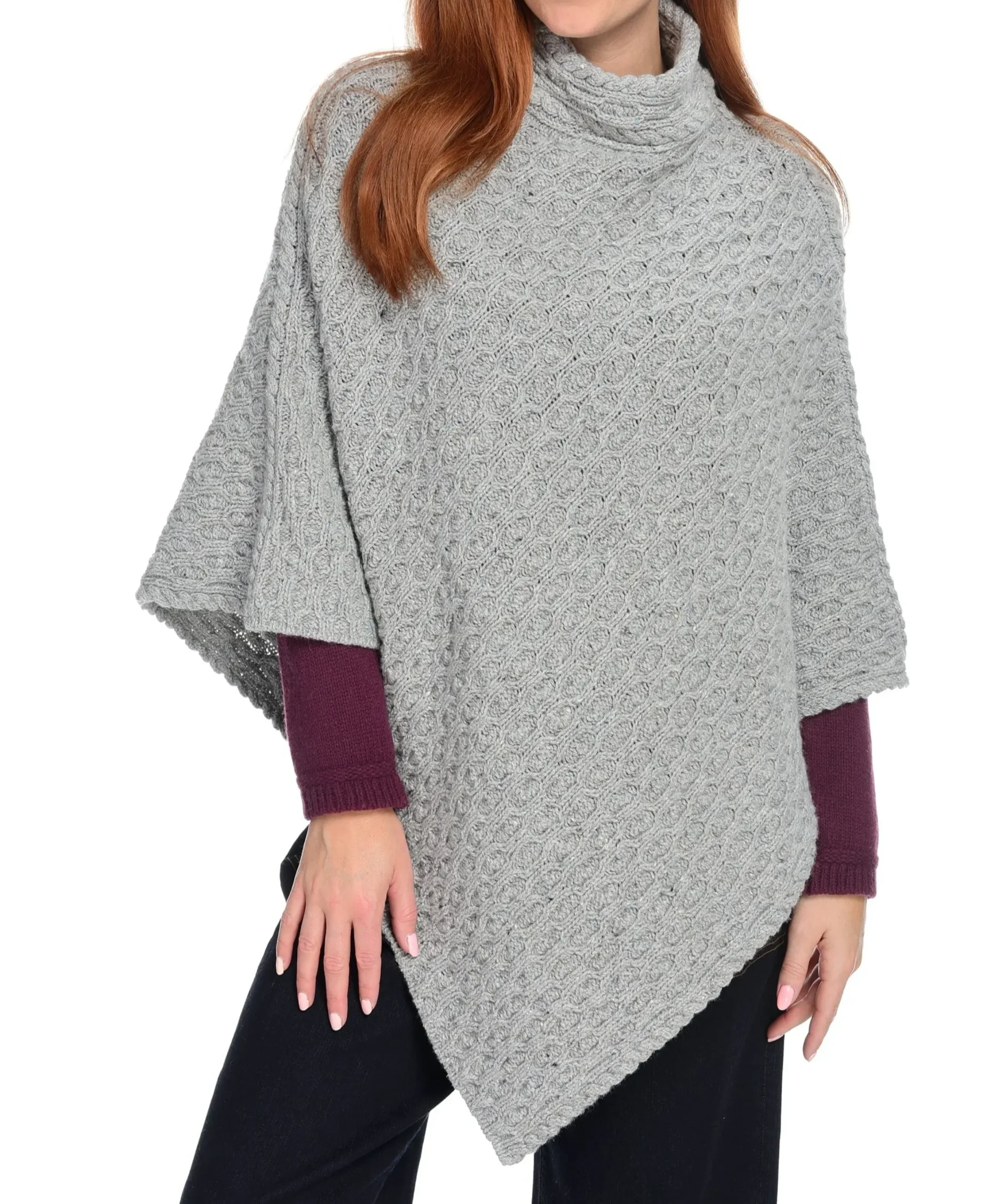 Irelandseye Newport High Neck Cable Poncho>J. W. Hulme Co Outlet