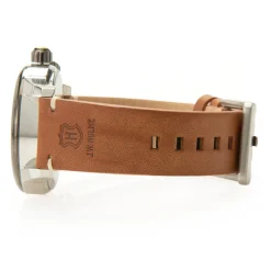 43Mm Quartz Sunray Dial Leather Strap Watch Men's><noscript><img width=