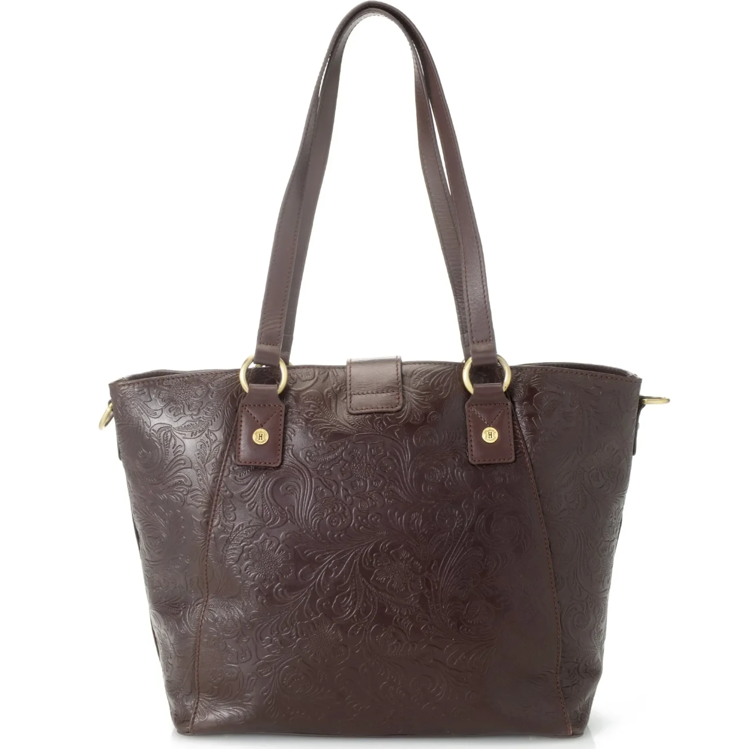 Reese Tooled Leather Lock Closure Tote Bag>J. W. Hulme Co
