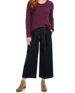 Wide Leg Cropped Jean><noscript><img width=